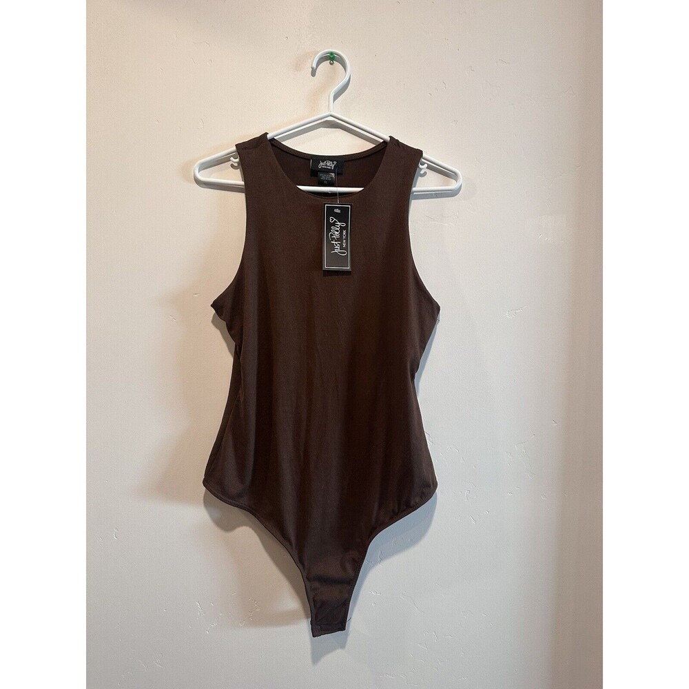 Just Polly Brown Bodysuit NWT XL